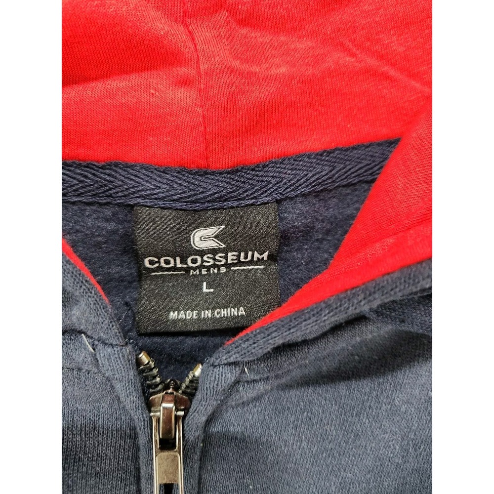 Colosseum Dayton Navy Hoodie with Red Lining - Picture 8 of 16